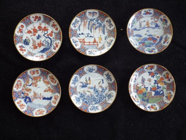 Collection de 6 Assiettes en Porcelaine Japonaise – Franklin Porcelain (1980)