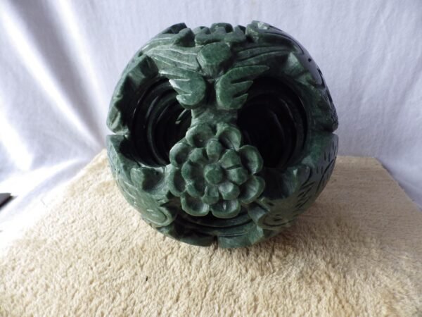 Boule Canton à 8 niveaux (Ø 17cm) - Dragon - Jade - Chine – Image 7