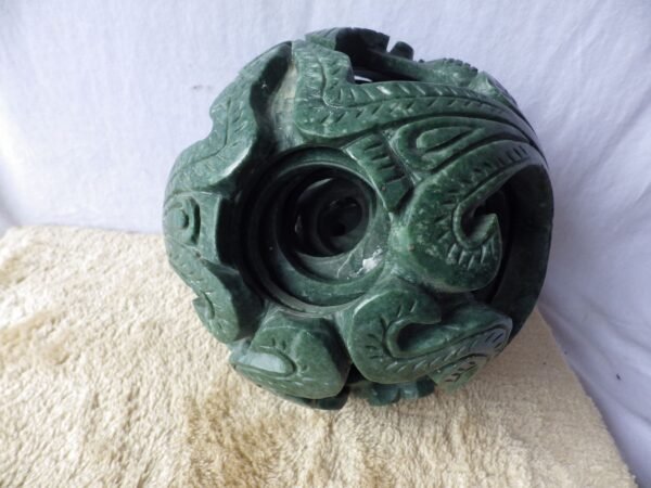 Boule Canton à 8 niveaux (Ø 17cm) - Dragon - Jade - Chine – Image 10