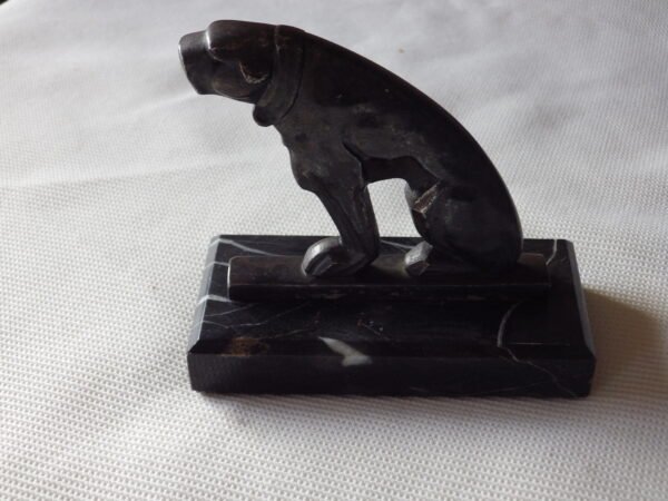 Charles-Maurice FAVRE-BERTIN (1887-1960) - Sculpture, Bulldog - 10.5 cm - Bronze argenté – Image 2