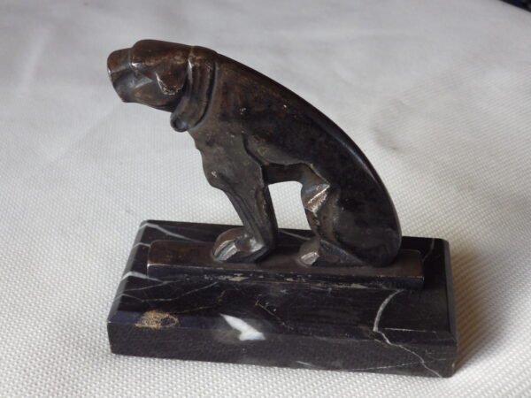 Charles-Maurice FAVRE-BERTIN (1887-1960) - Sculpture, Bulldog - 10.5 cm - Bronze argenté – Image 3