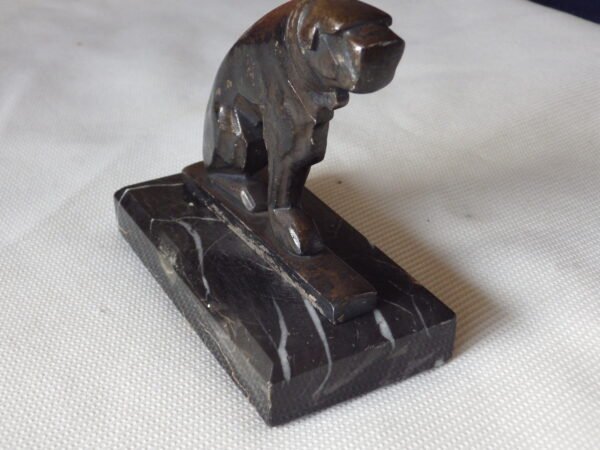 Charles-Maurice FAVRE-BERTIN (1887-1960) - Sculpture, Bulldog - 10.5 cm - Bronze argenté – Image 5