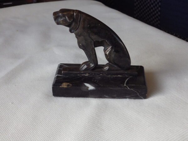 Charles-Maurice FAVRE-BERTIN (1887-1960) - Sculpture, Bulldog - 10.5 cm - Bronze argenté – Image 7