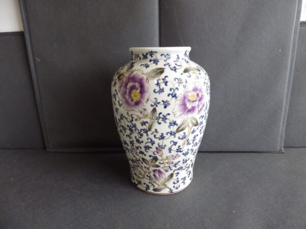 Vase - Porcelaine - 20 cm - Chine - XXème - Marqué : Da Qing Tongzhi Nian Zhi