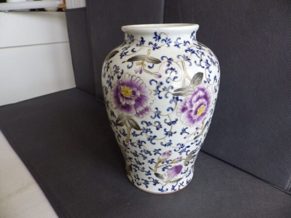 Vase - Porcelaine - 20 cm - Chine - XXème - Marqué : Da Qing Tongzhi Nian Zhi – Image 4