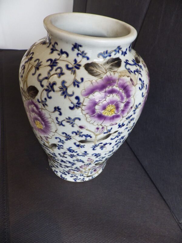 Vase - Porcelaine - 20 cm - Chine - XXème - Marqué : Da Qing Tongzhi Nian Zhi – Image 5