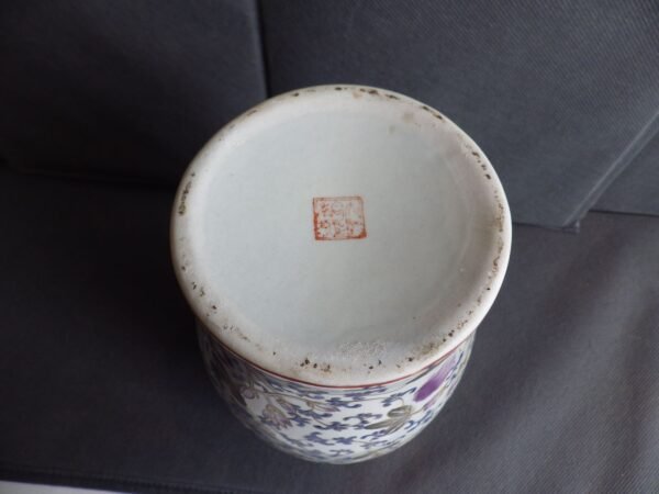 Vase - Porcelaine - 20 cm - Chine - XXème - Marqué : Da Qing Tongzhi Nian Zhi – Image 8