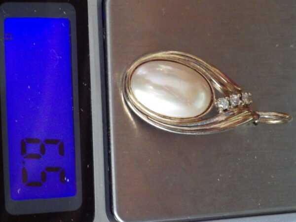 Pendentif Majorica en argent 925 plaqué or – Image 13