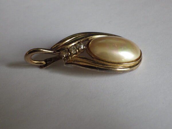 Pendentif Majorica en argent 925 plaqué or – Image 3