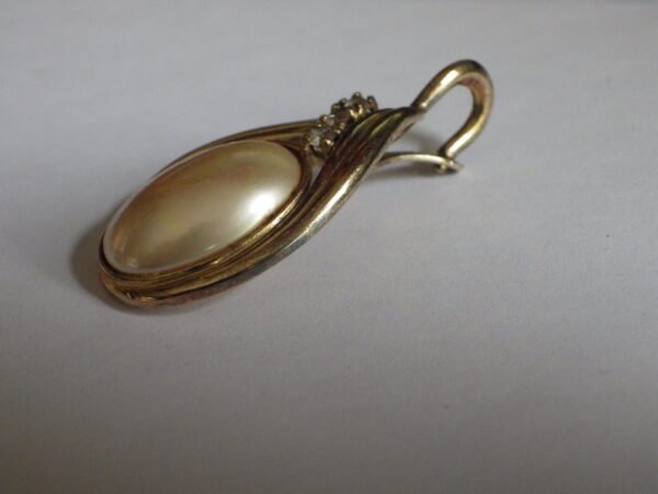 Pendentif Majorica en argent 925 plaqué or – Image 5