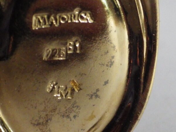 Pendentif Majorica en argent 925 plaqué or – Image 10