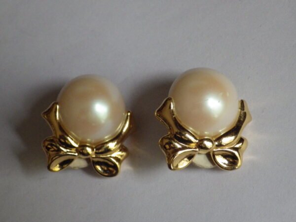 Nina Ricci - Plaqué or - Boucles d'oreilles - Clips / Noeuds