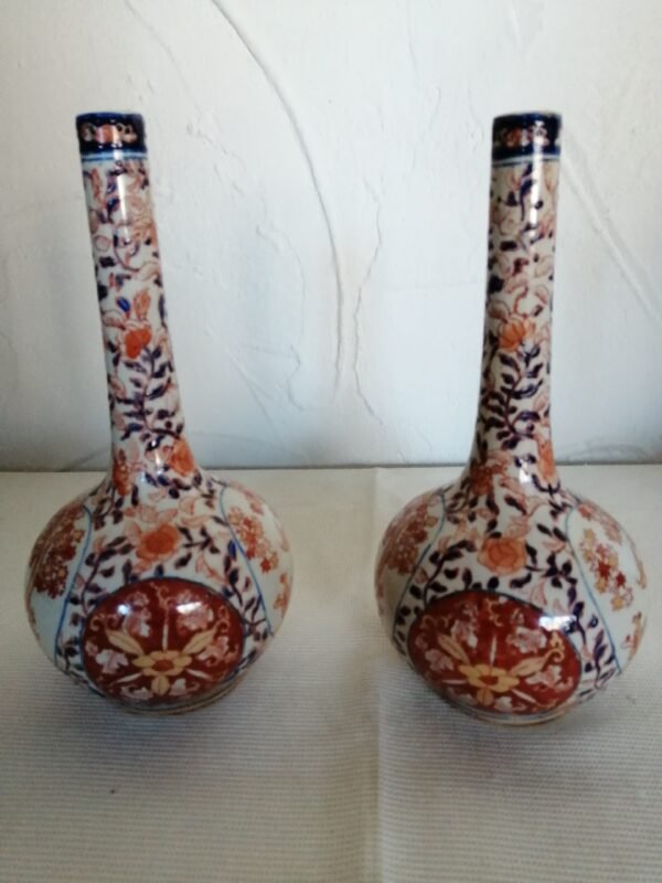 Duo de vases bouteille IMARI – Image 6